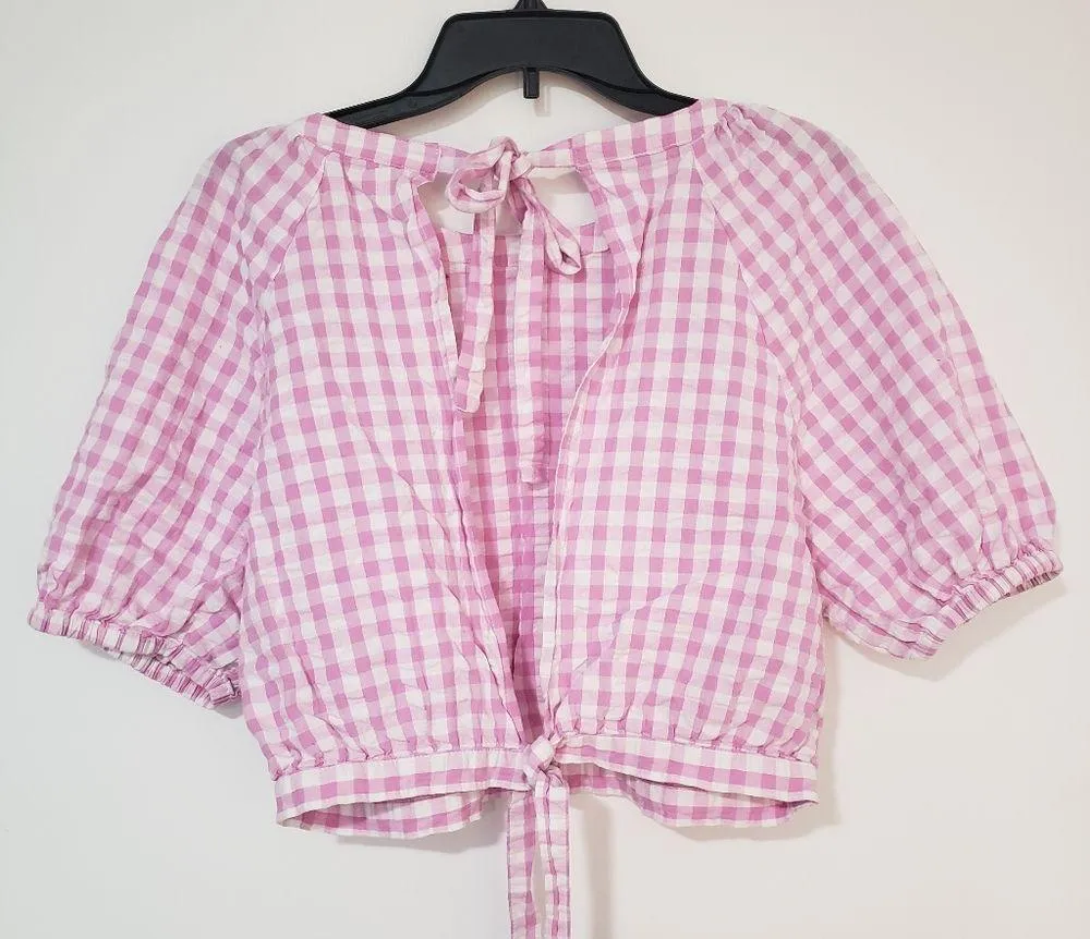 BP Gingham Open Back Crop Top - Image 4