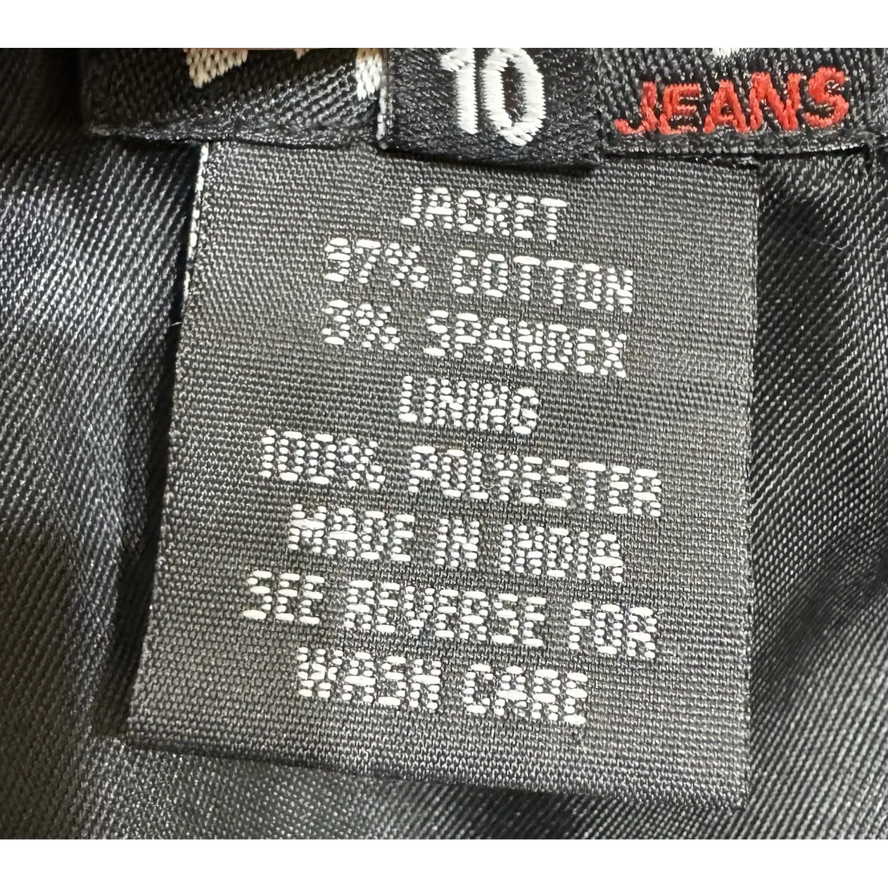 Redd Jeans Floral Print Retro Pockets Metal Button Sequin Swiftie‎ Jacket - Image 4