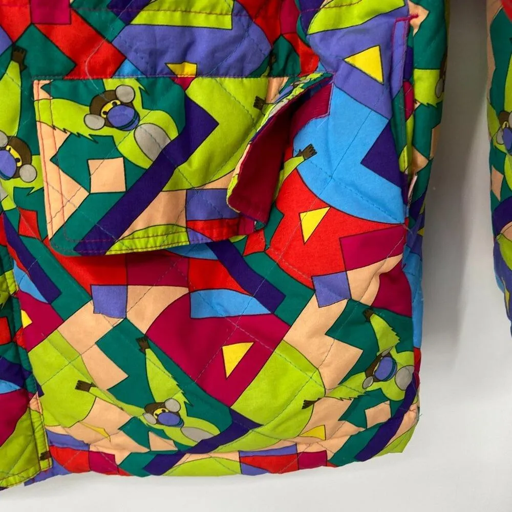 Nobuo Ikeda Vintage K Pop Monkey Geometric Jacket Yellow Size 6 - Image 4