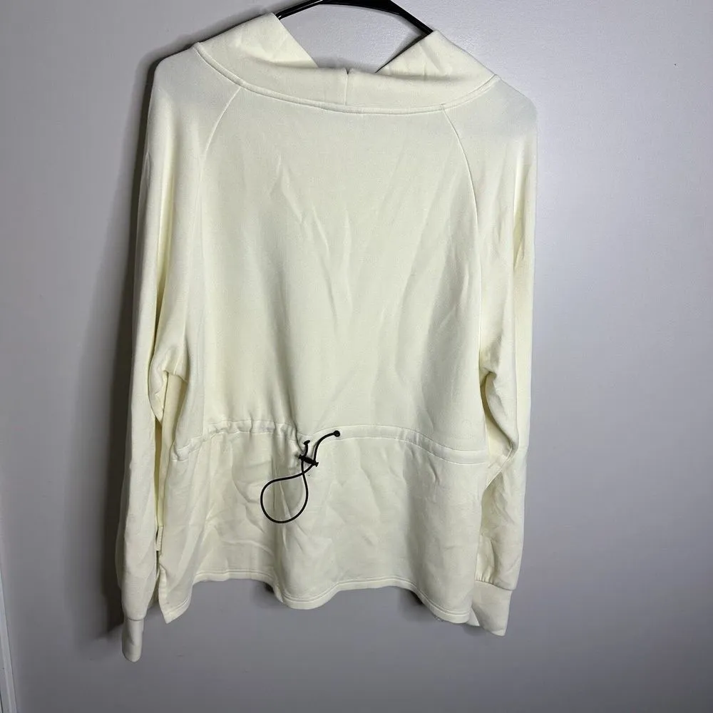 Women's Varley Size Medium‎ Cream Pullover Cowl Neck Sweater Soft Athletic - Image 5