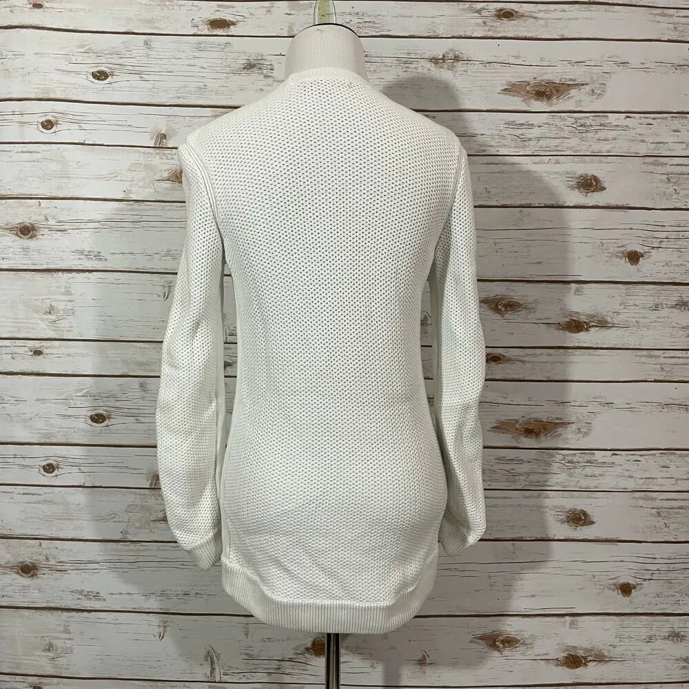 Rag & Bone/Jean Cotton Knit Crewneck Sweater - White - XS - Image 13