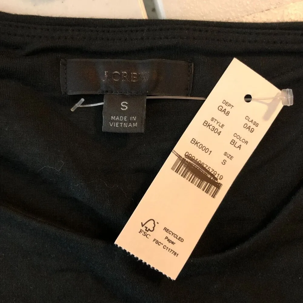 J.Crew Womens FormKnit High Neck Cutaway Tank Top Sleeveless Black S - Image 5