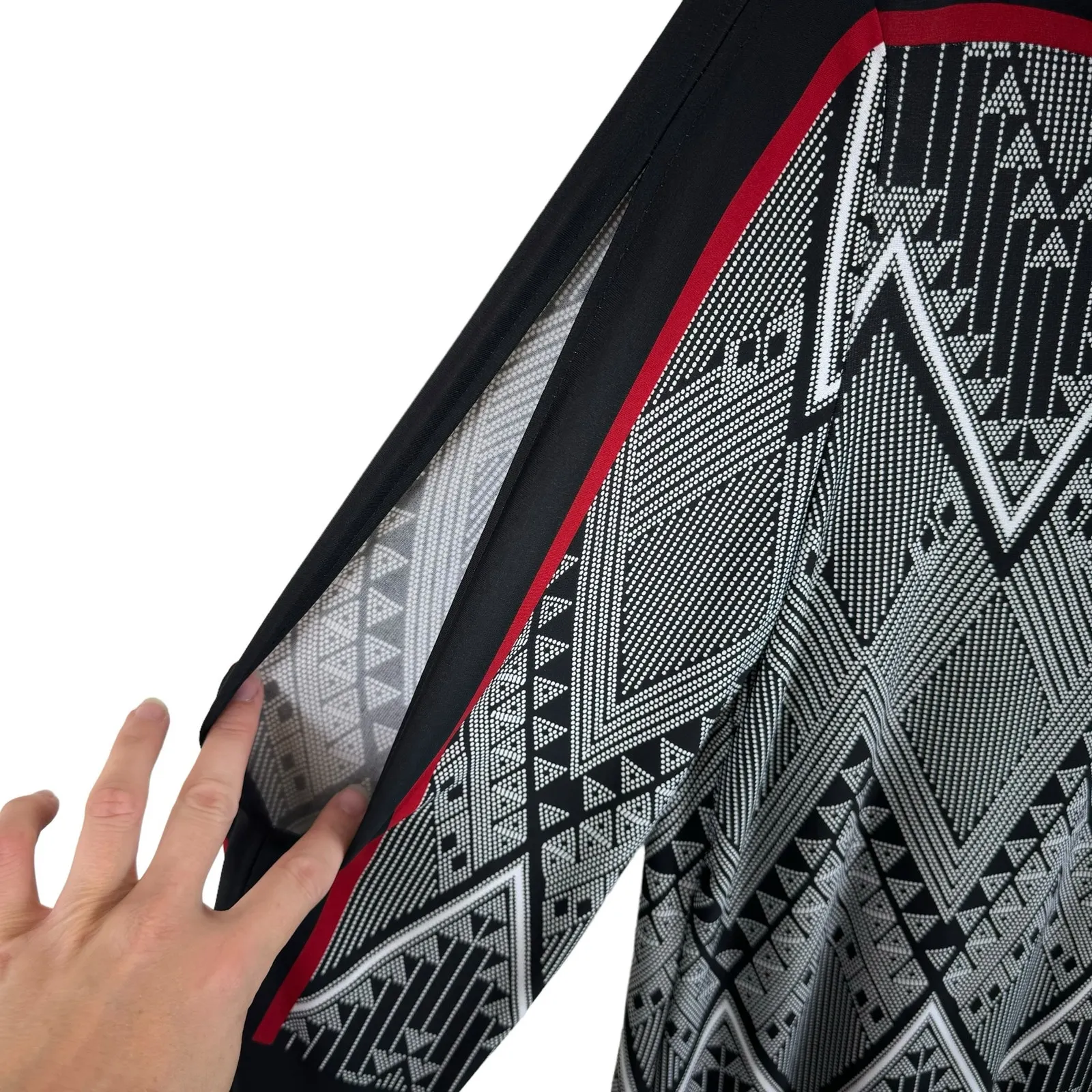 Sandra Darren Geometric 3/4 Slit Sleeve Boat Neck Lightweight‎ Shift Dress Sz 12 - Image 4