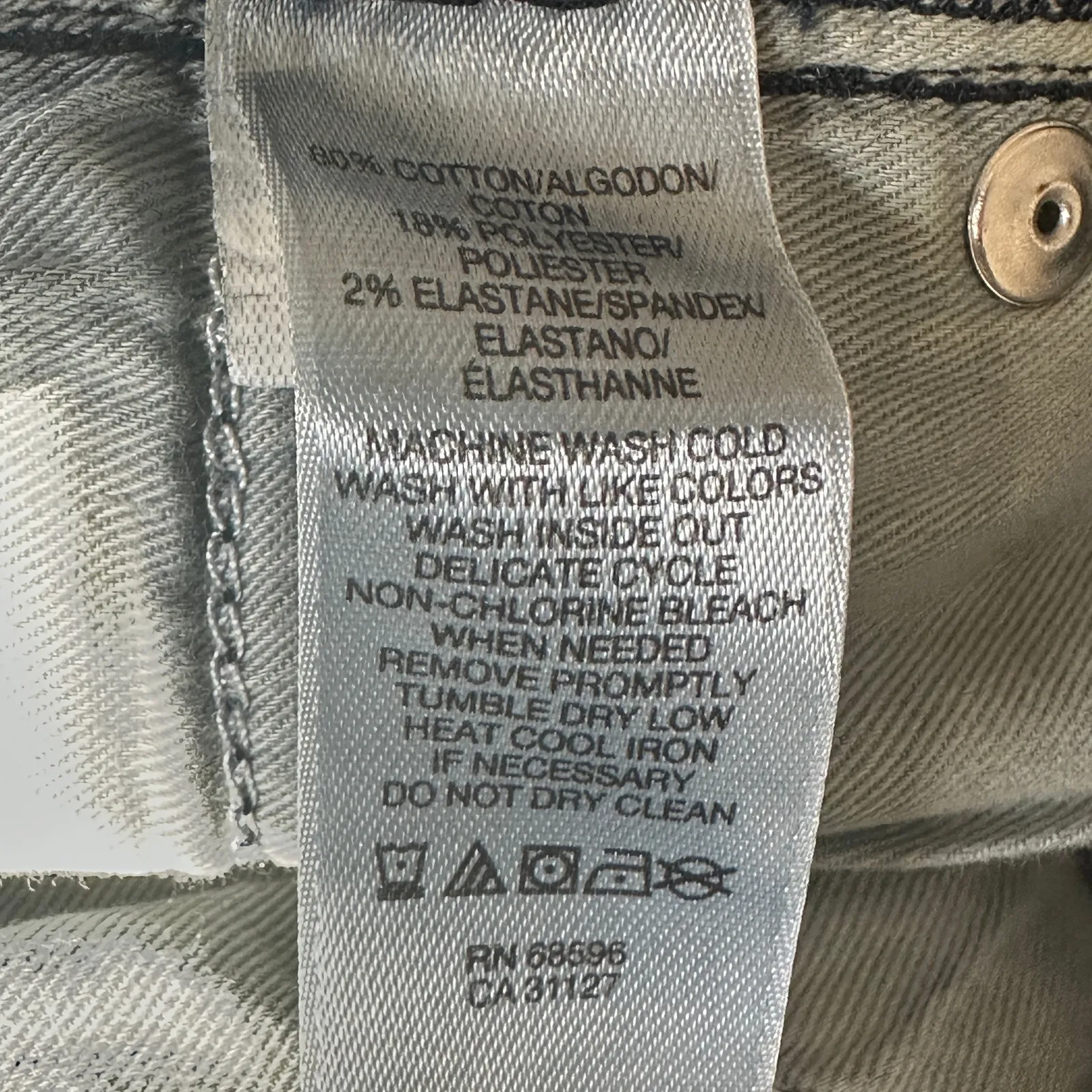 DKNY Jeans Womens 4 Dark Wash Mid Rise Stretch Straight Leg Classic Clean Cut - Image 5