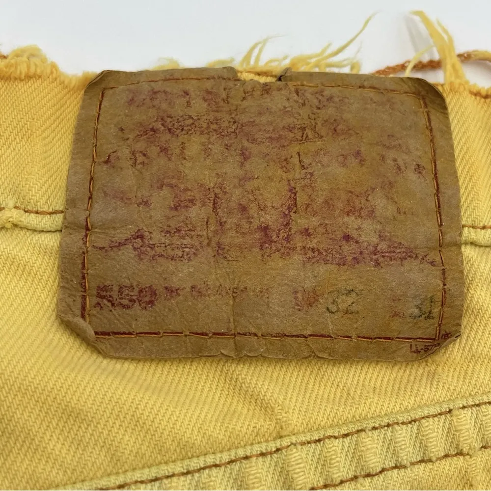 Vintage 90s Levi's Cut-Off Shorts Tie-Dye Distressed Women Beach Bum Hippie Boho - Image 3