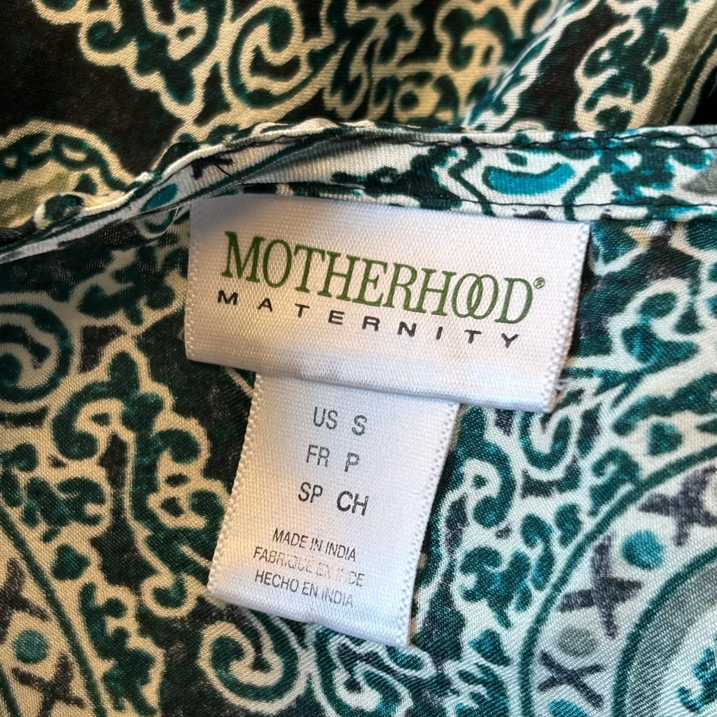 Motherhood Maternity Size Small Sleeveless Cowl Neck Paisley Dress satin - Image 4