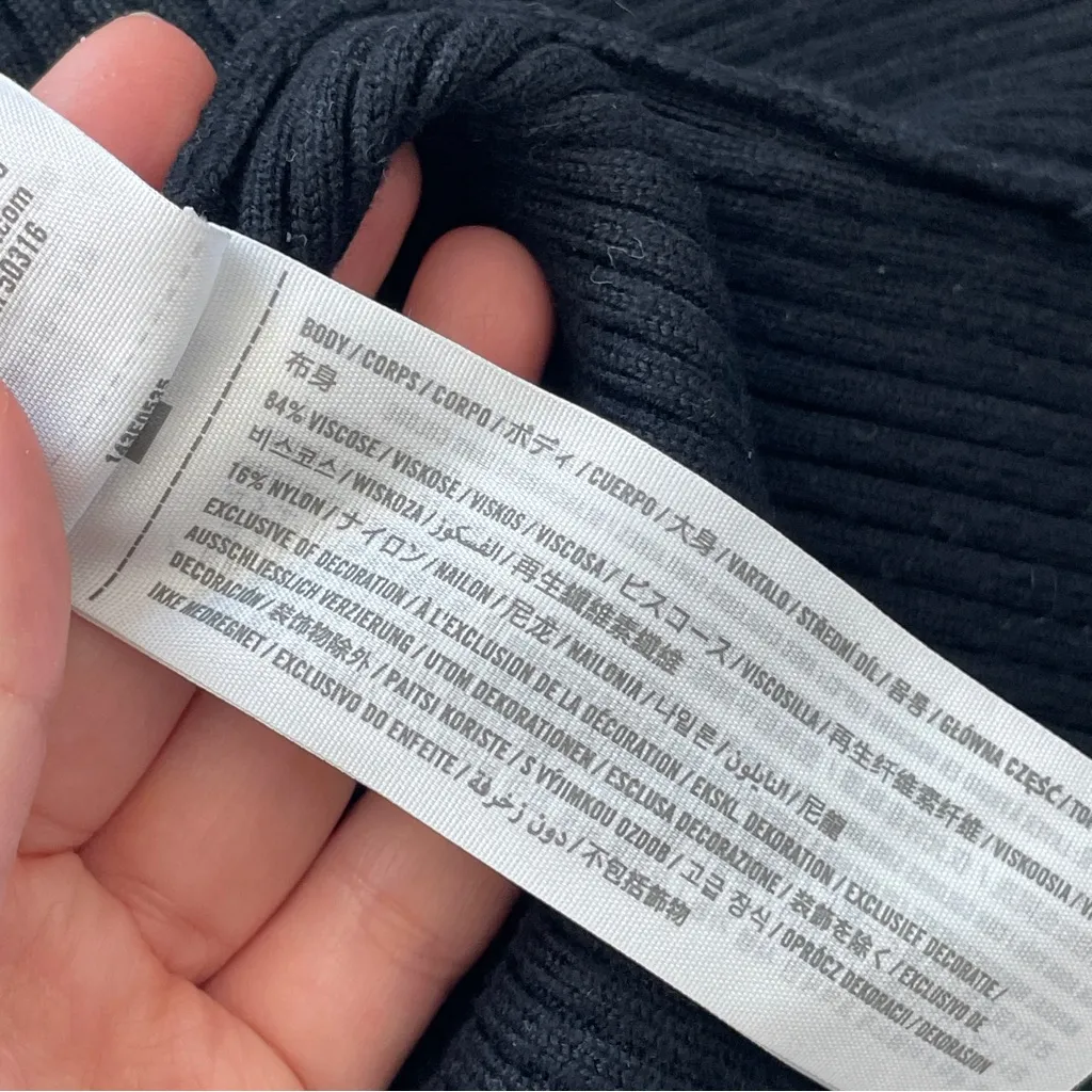 Abercrombie & Fitch Skirt bodycon knit midi womens Black (small) classic party - Image 5