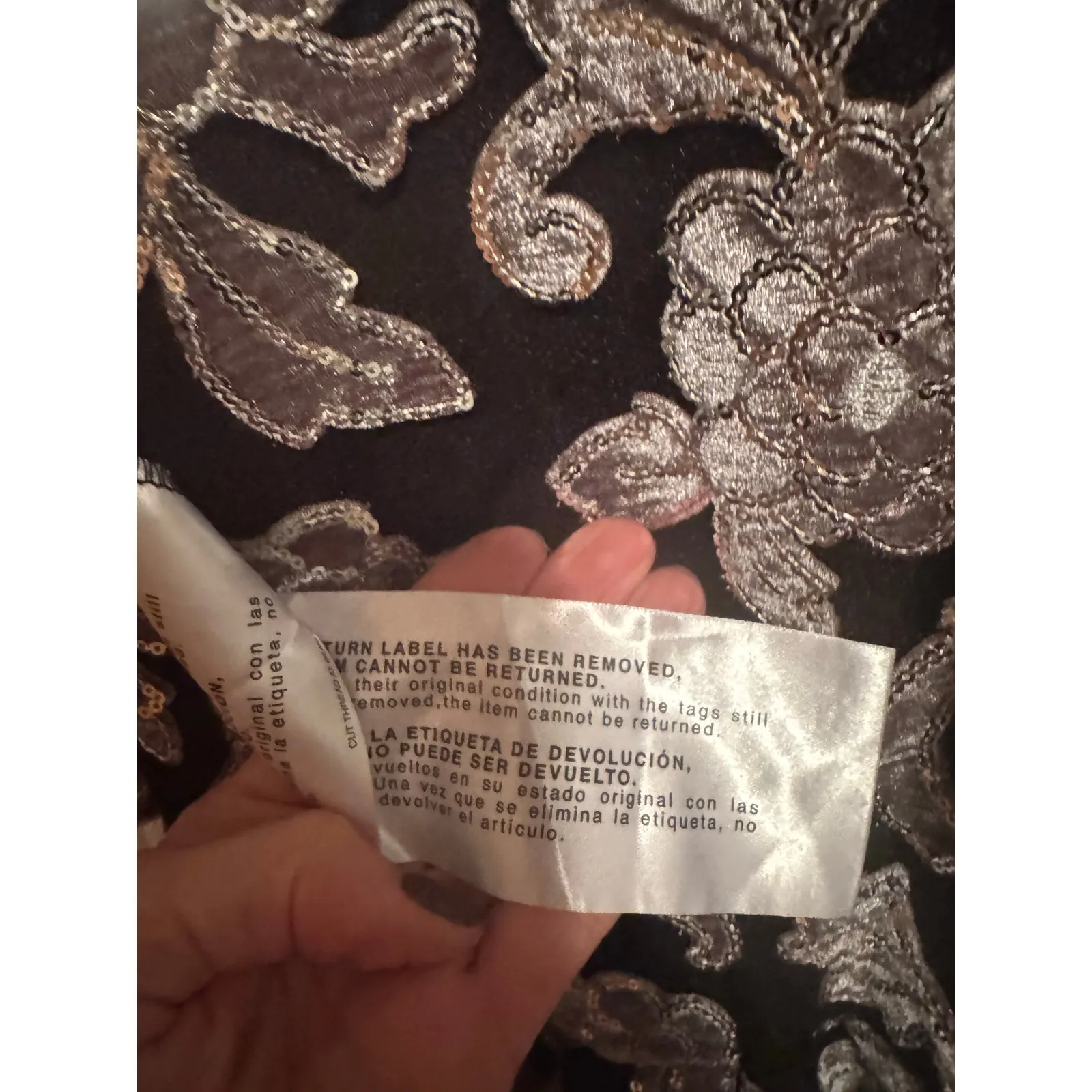 Dress the Population Kelsey Sequin Floral Mini Dress-L (New) - Image 6