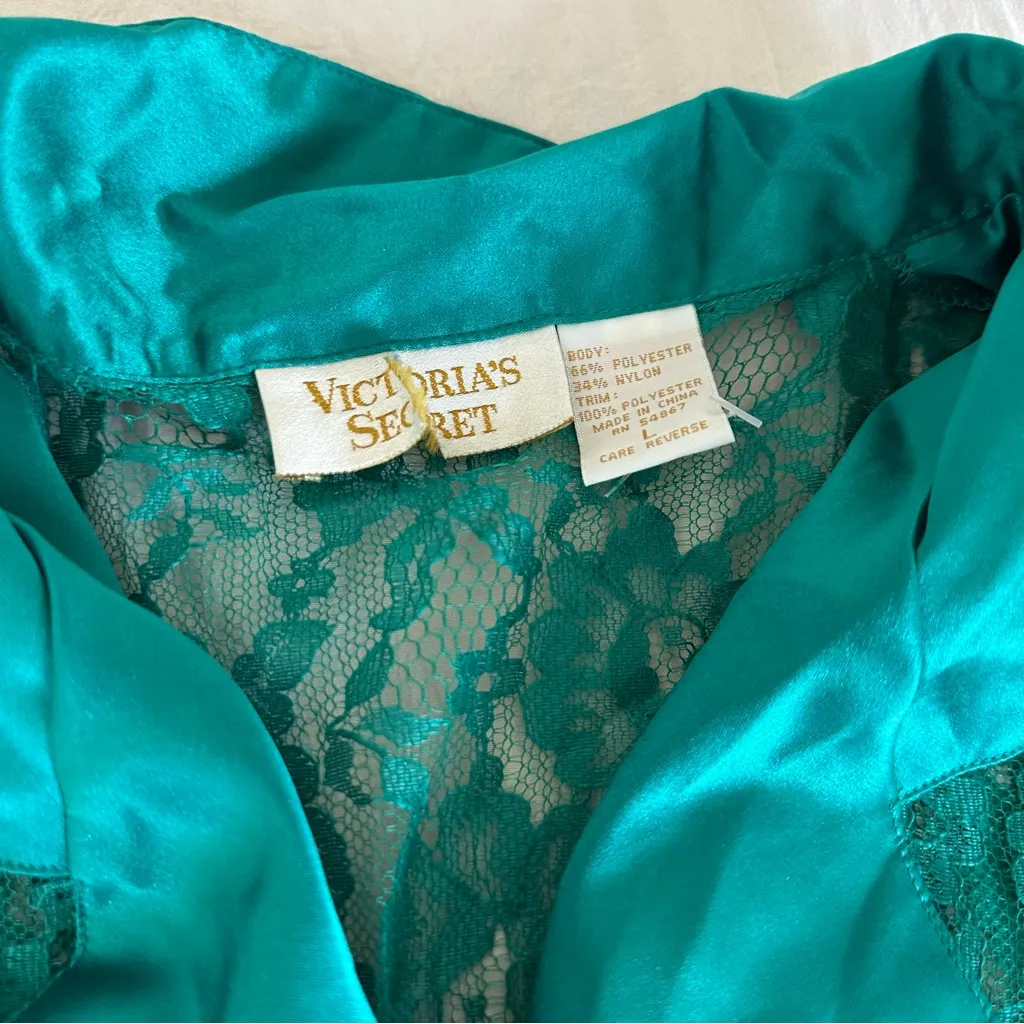 Vintage teal lace  Victoria’s Secret set - Image 4