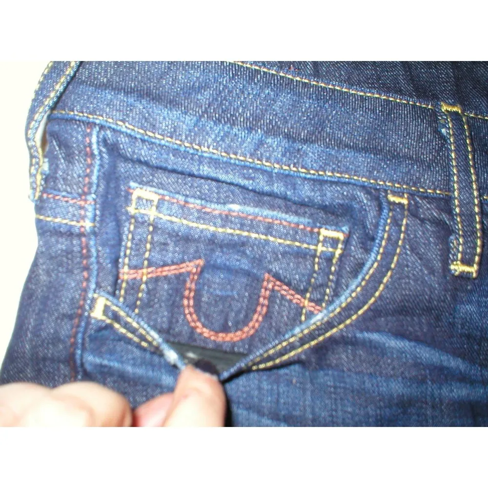New Womens True Religion NWT $188 Jean Shorts Dark Blue 26 Designer Keira USA - Image 4