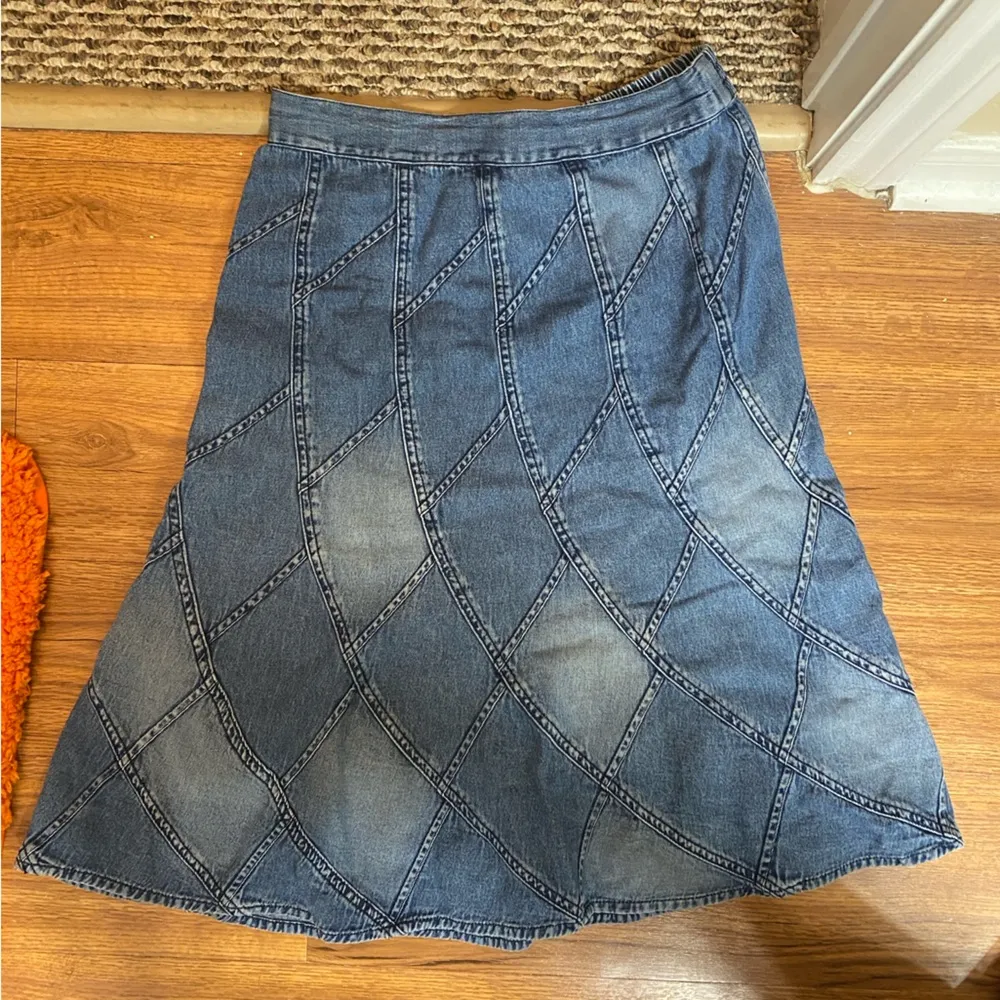 Jean Patterned MIDI Skirt - Image 2