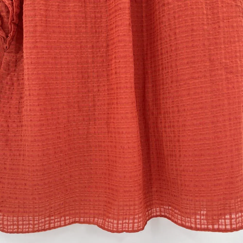 Marie‎ Oliver Merrit Linen Blend Ruffle Cap Sleeve Top V-Neck Blouse Size XXS - Image 8