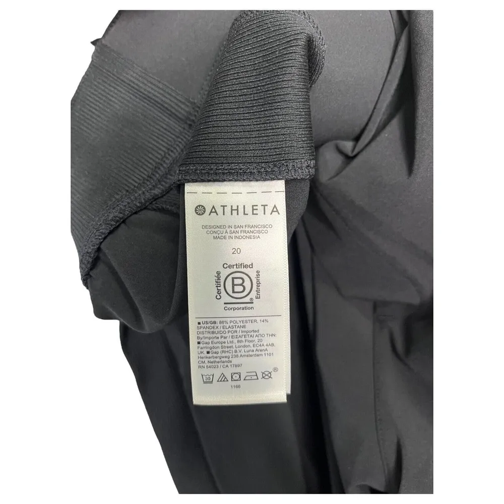 New Athleta Pants Womens 20 Brooklyn Mid Rise Ankle Lightweight Cropped Black - Image 10