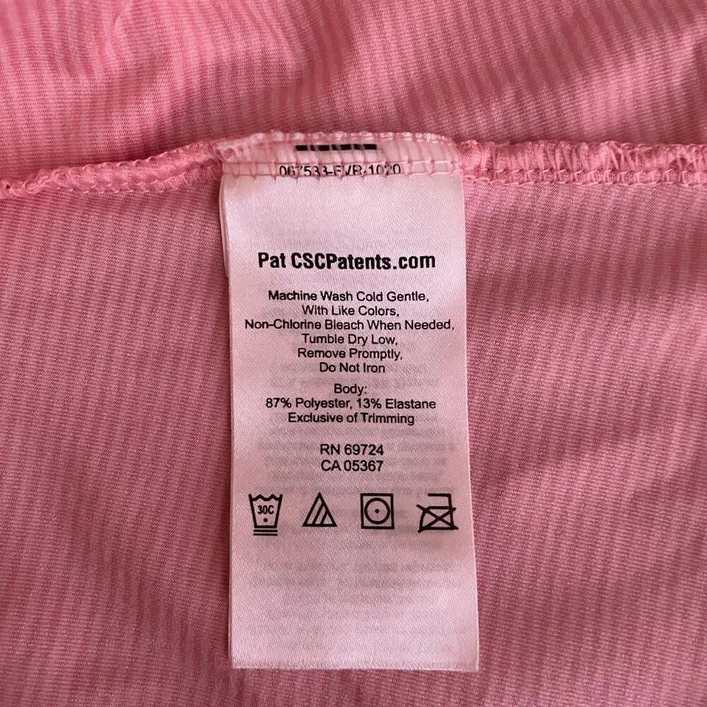 Women M Pink Stripe Racerback Tank Top Athletic Workout Outdoor - Image 8