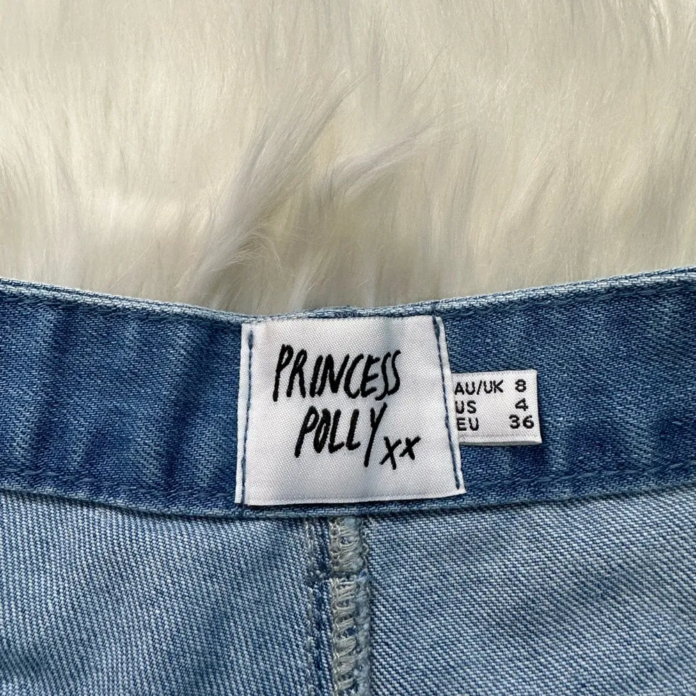 High Rise Distressed Denim Shorts - Image 10