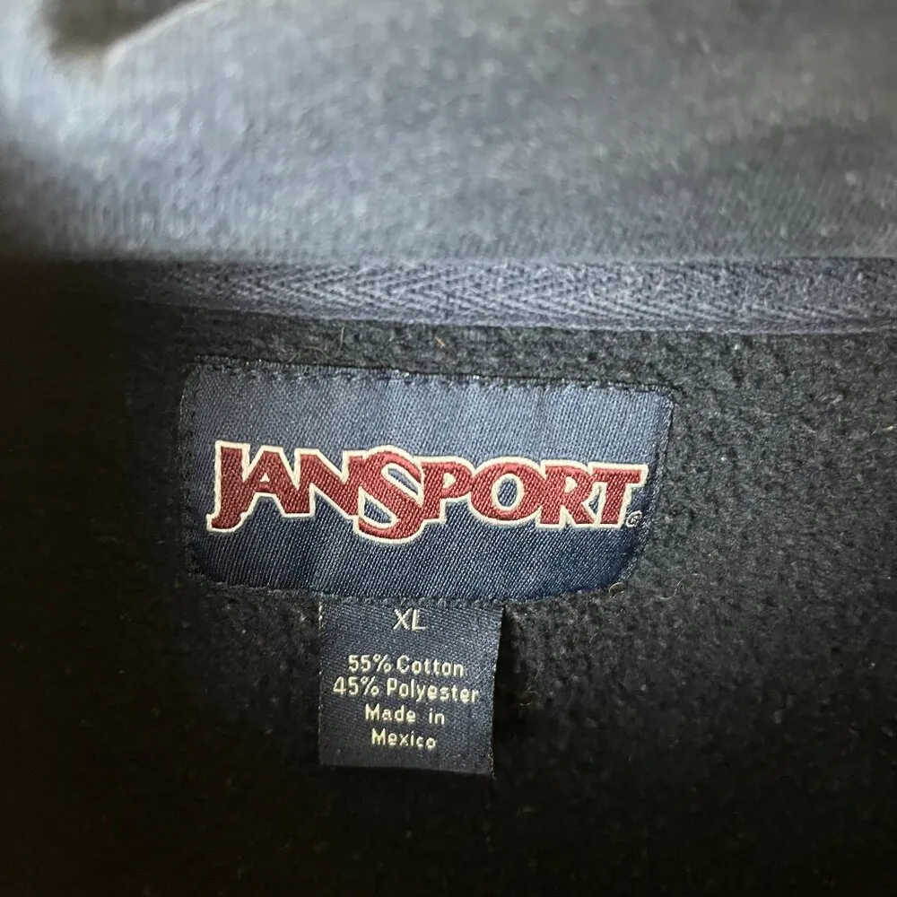 Vintage JanSport Hoodie College of New Jersey L Navy Pullover Unisex Fit - Image 4