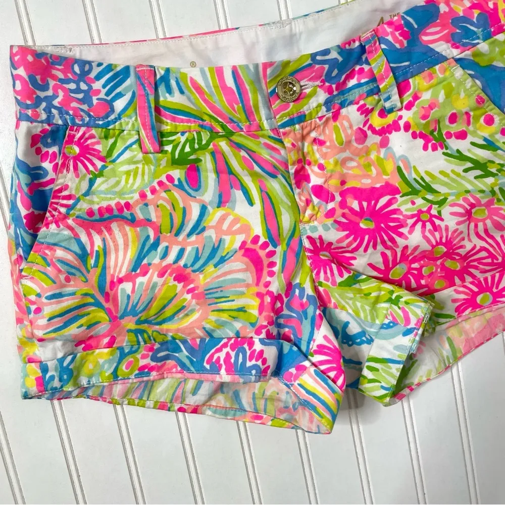 Lilly Pulitzer Callahan Short in Lovers Coral Reef Sz 4/161 - Image 4