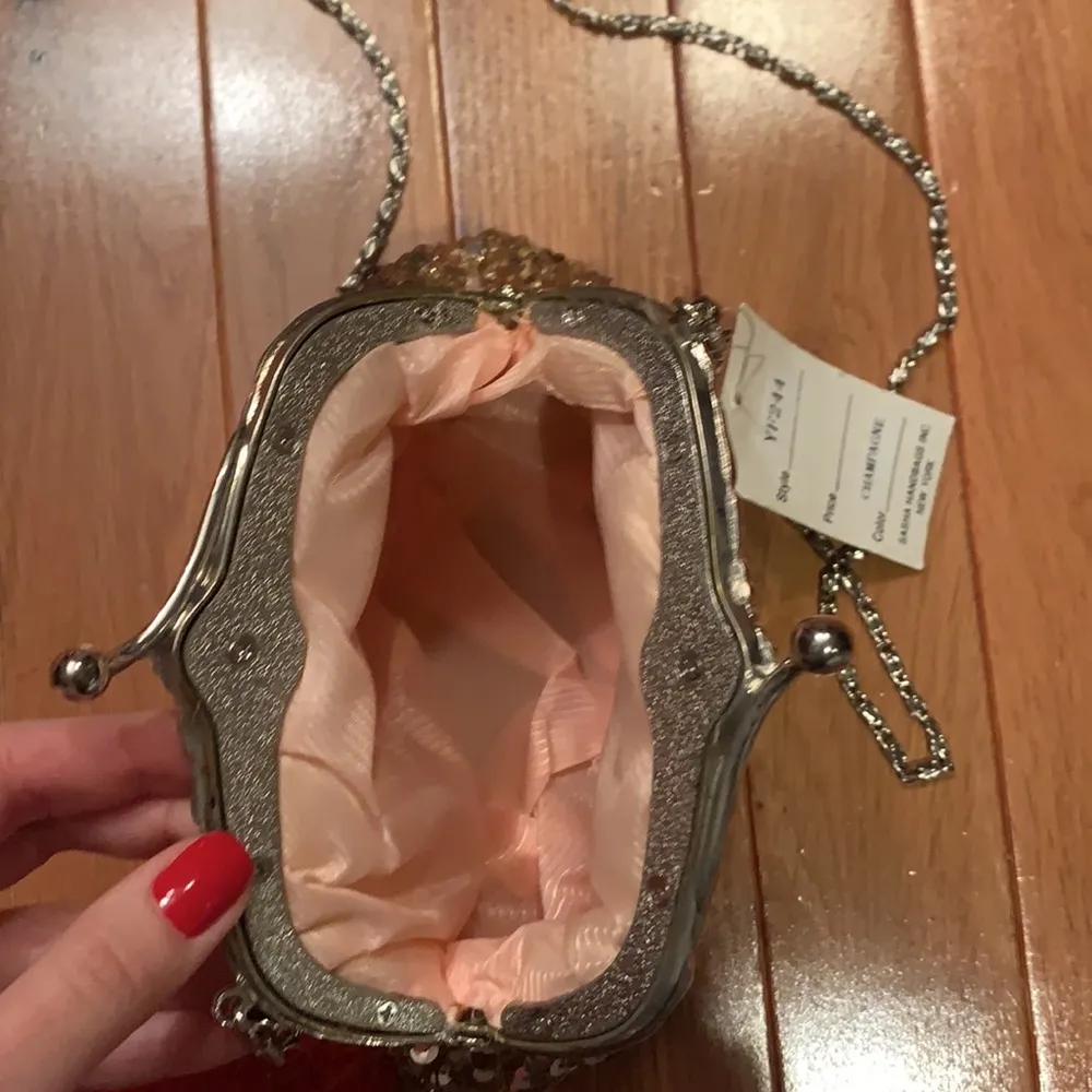 Sasha Handbags champagne sparkly bag - Image 6