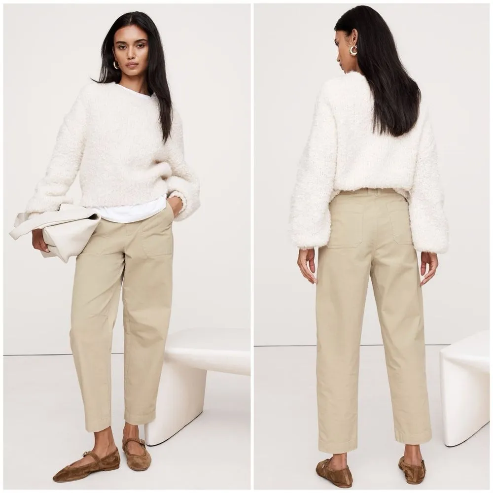 Banana Republic High Rise Corduroy Baggy Pleated Barrel Leg Pants Cords Size 0 - Image 2