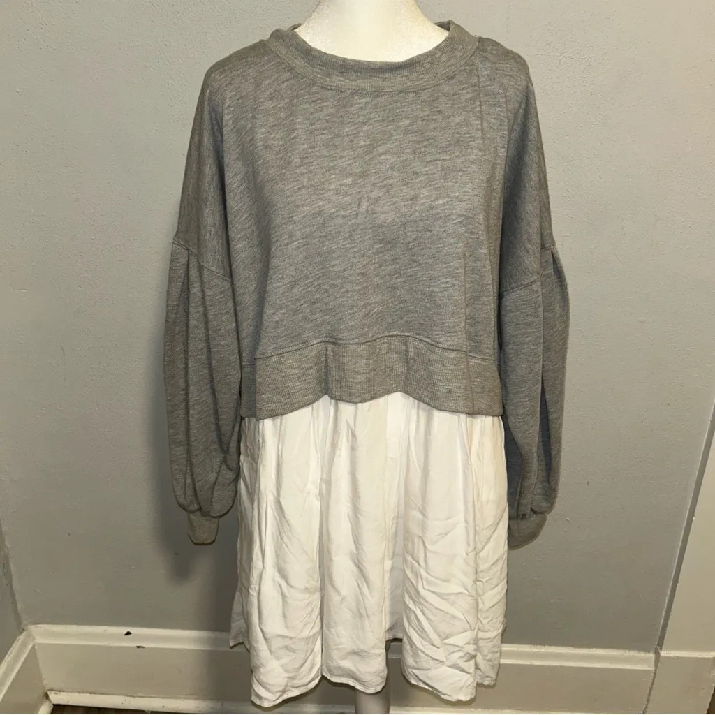 Altar'd State Gray and White Midi Dress - Image 2