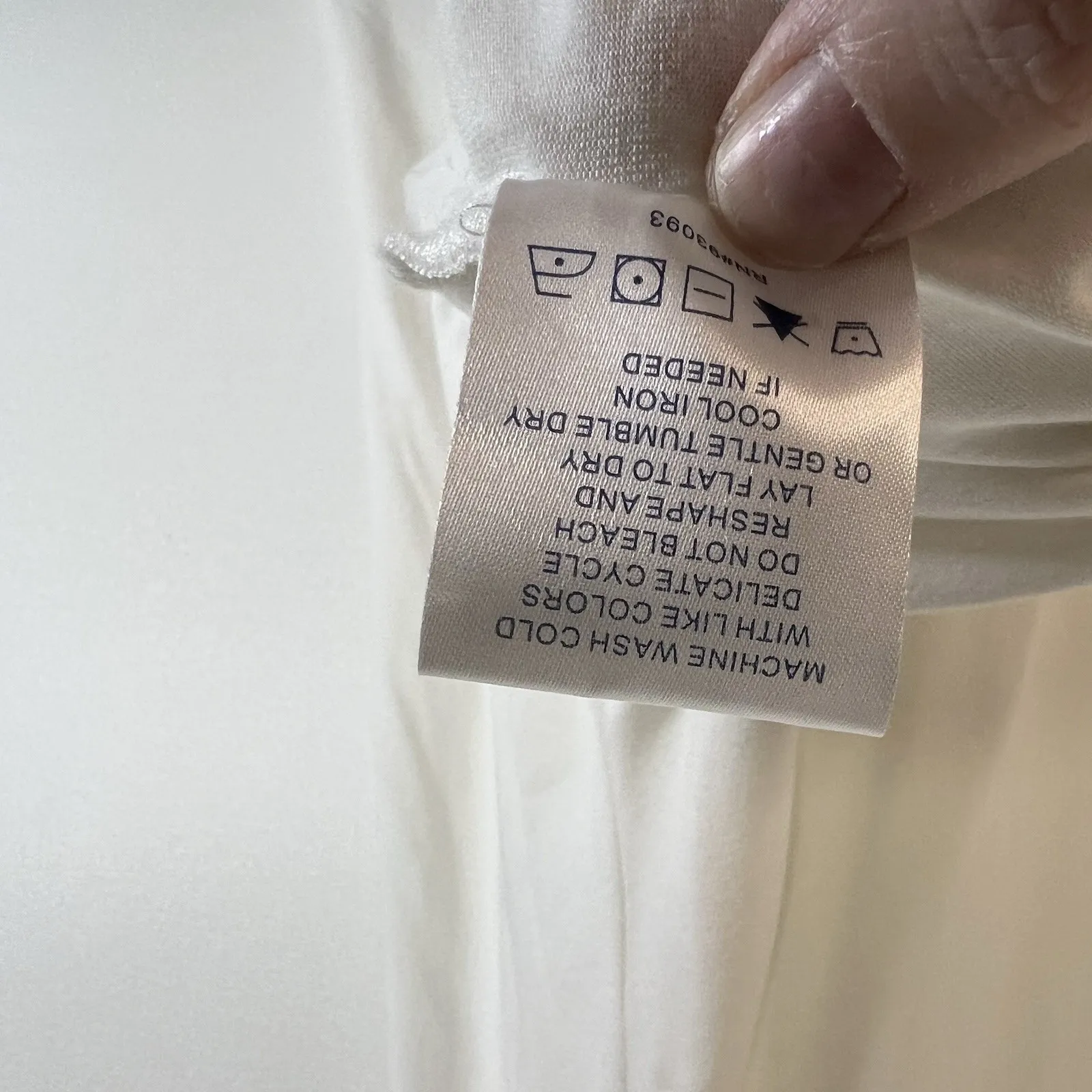 Tyler Boe Womens Long Sleeve Button Up White Collared Shirt Medium Cotton Work - Image 8