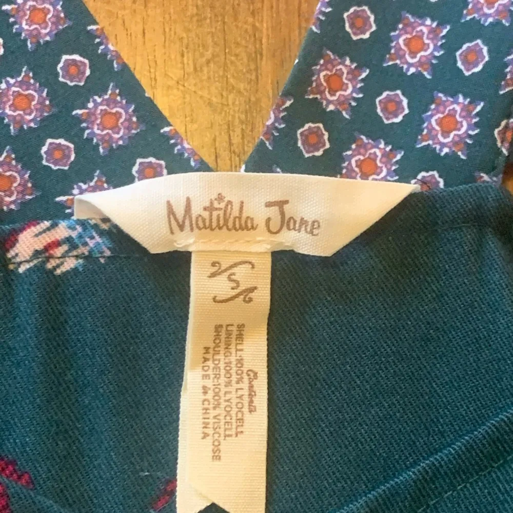 Matilda Jane Evergreen Dream Jumpsuit Small Green Pockets ruffle straps pants - Image 6