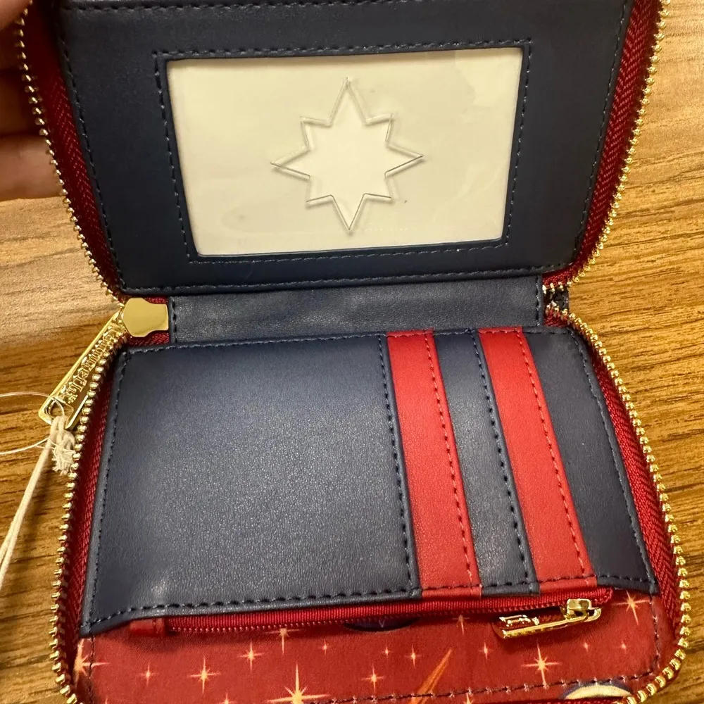 Loungefly Marvel The Marvels Characters Mini Zipper Glow in the Dark Wallet NWT - Image 5