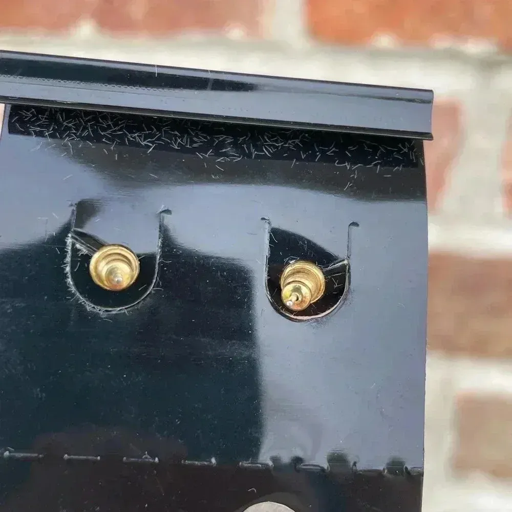 Vintage NAPIER Yellow Rose Pierced Earrings NEW Steel Posts - Image 2