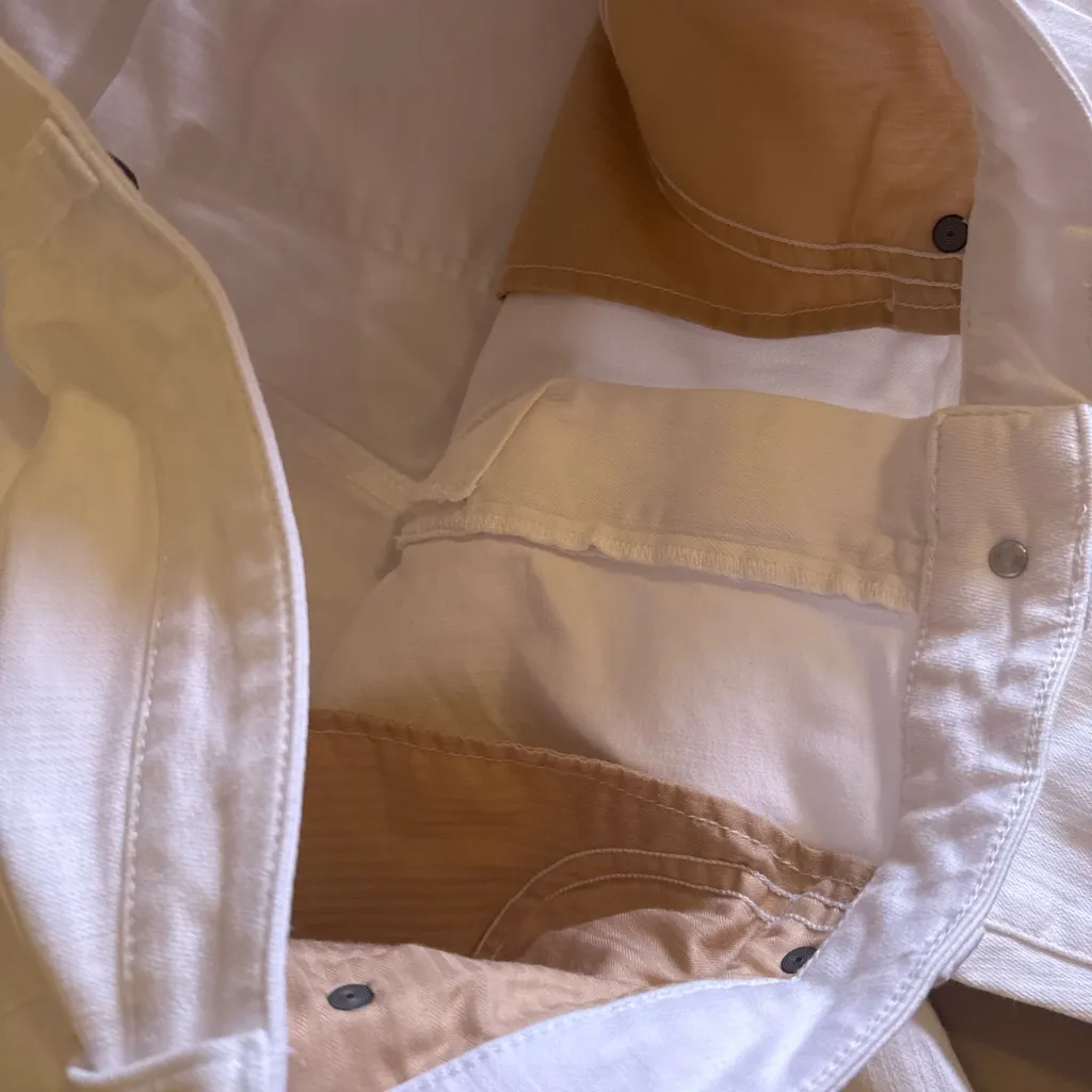 Abercrombie & Fitch White High Rise Super Skinny Jeans size 33/. 16 L - Image 16