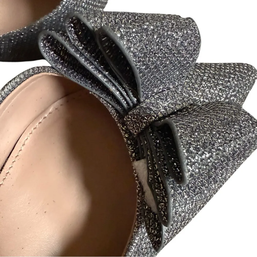 NWOB Betsey Johnson Womens Prince DOrsay Pumps Pewter Size 8 - Image 8