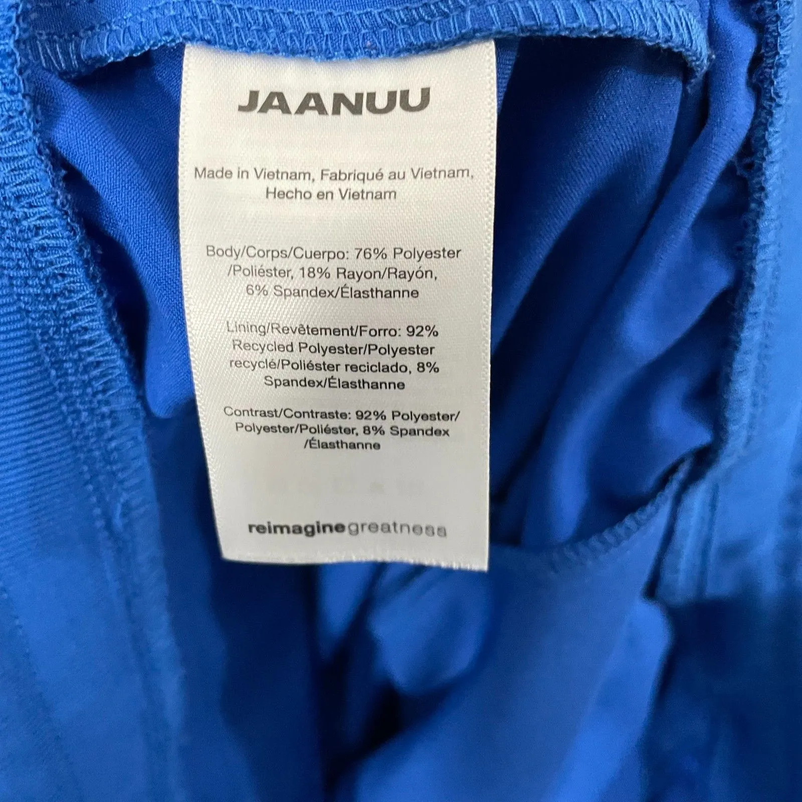 JAANUU Scrub Pants Women XL Blue Healthcare Workwear Pull On Drawstring - Image 4