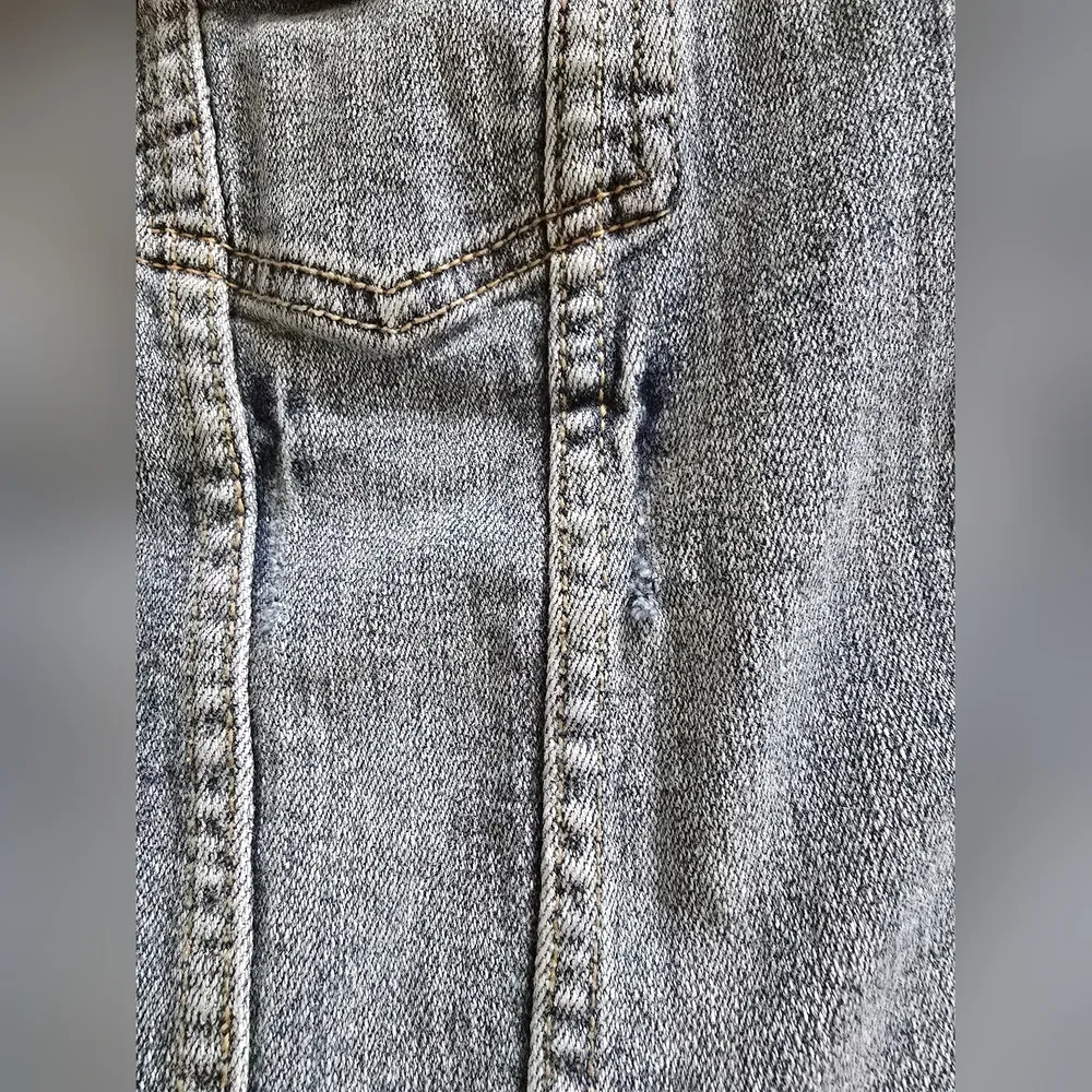 Torrid Jacket Womens Blue Denim Cropped Jean Crop Collarless Button Pockets - Image 8