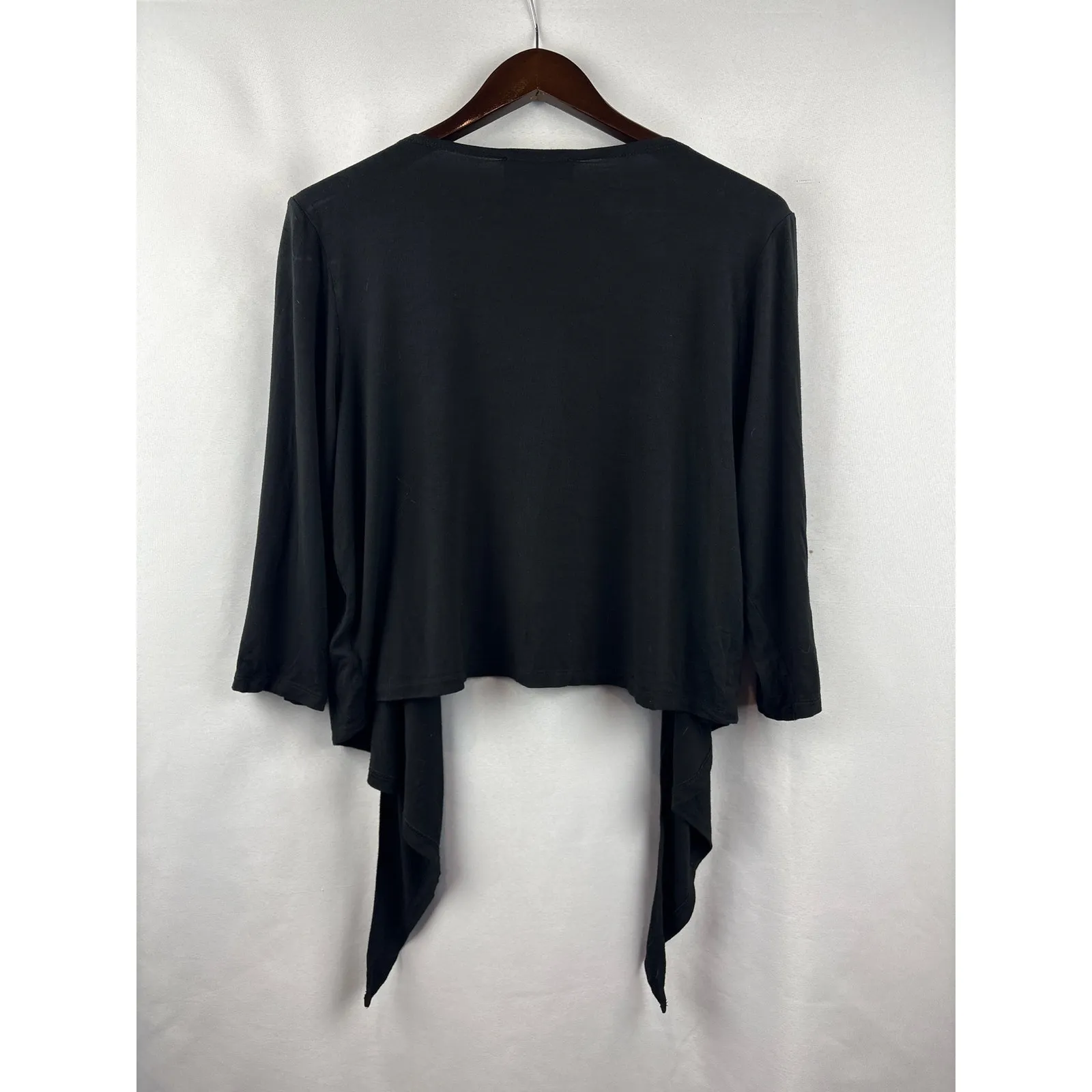 Women’s August Silk XL Black 3/4 Length Sleeve Sweater - Image 3