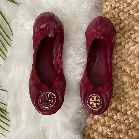 Burgundy Ballet Flats 6M - Image 2