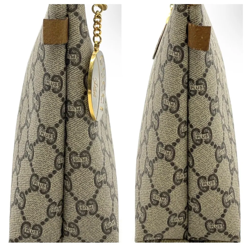 Gucci  Plus Beige and Brown Monogram Pouch - Image 8