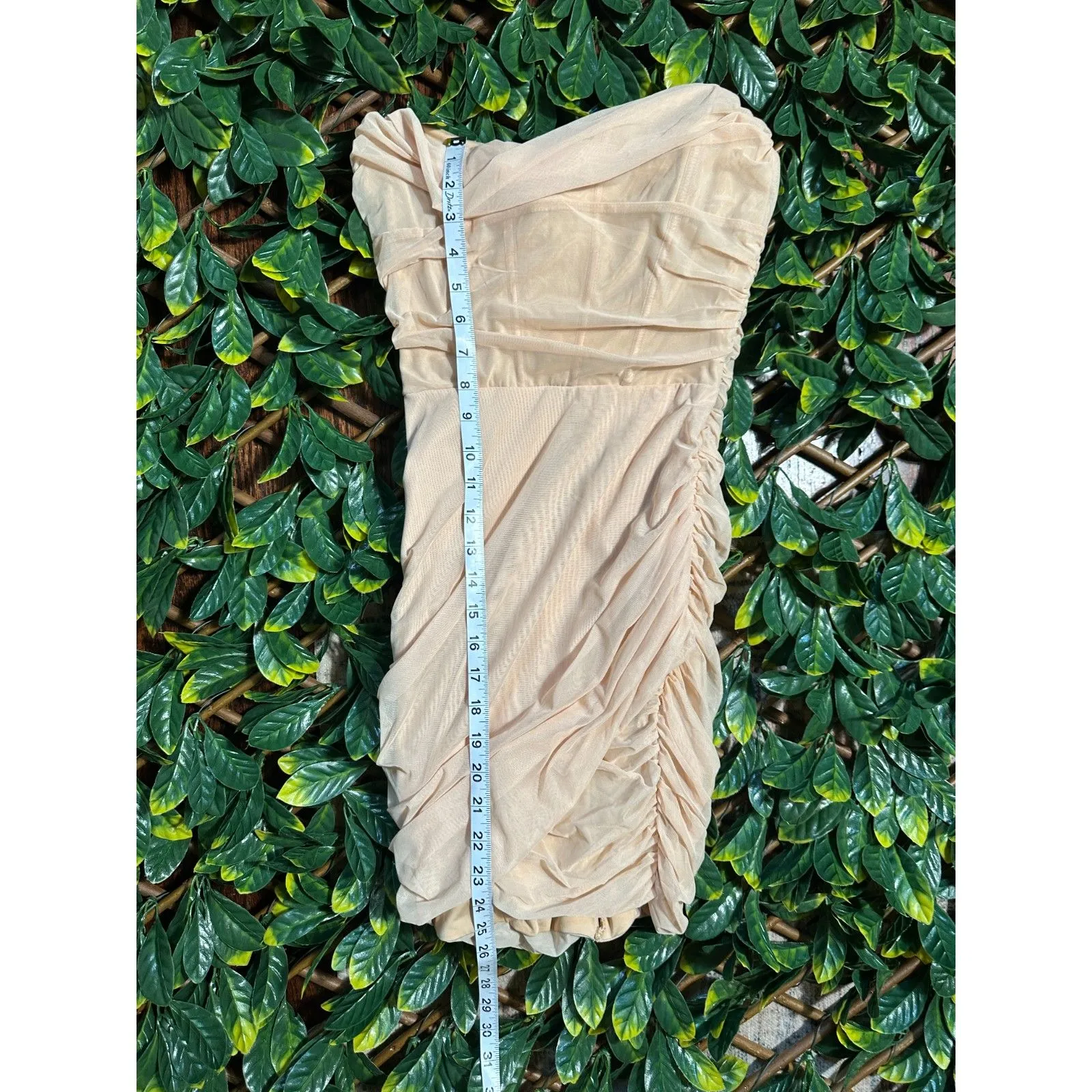 Oh Polly Cream Strapless Corset Bodycon BRIDAL Mini Dress Size 6 NWT - Image 6