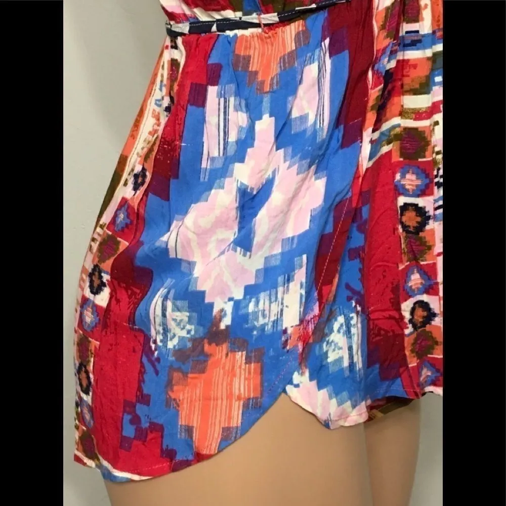 INSIGHT multicolored romper. NWOT Blue Size 4 - Image 5