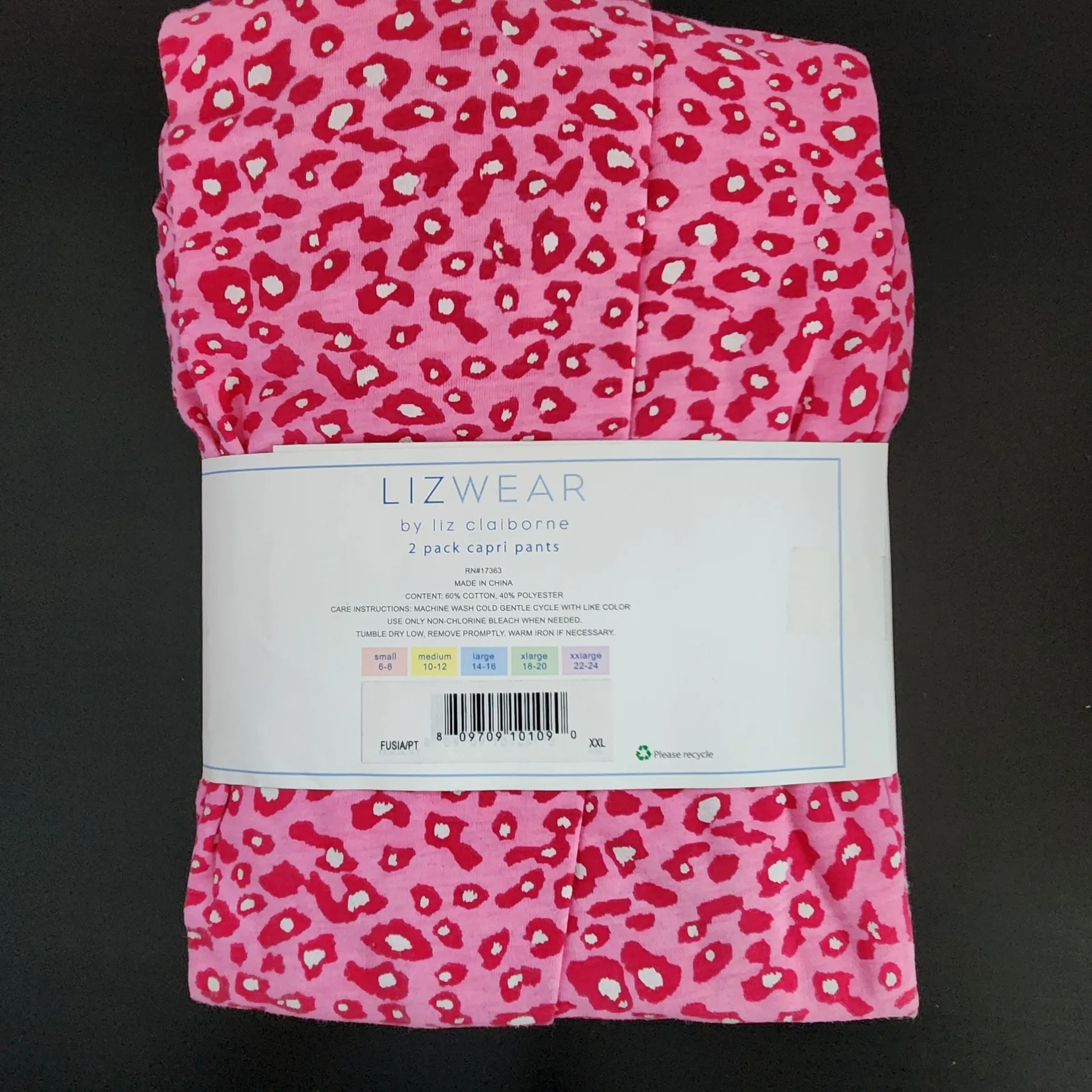 Lizwear Leopard and Kisses Capri Pajama Pants 2-Pack NWT Size XXL - Image 6