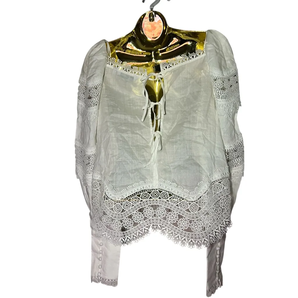 & Other Stories White Lace Blouse - Image 2