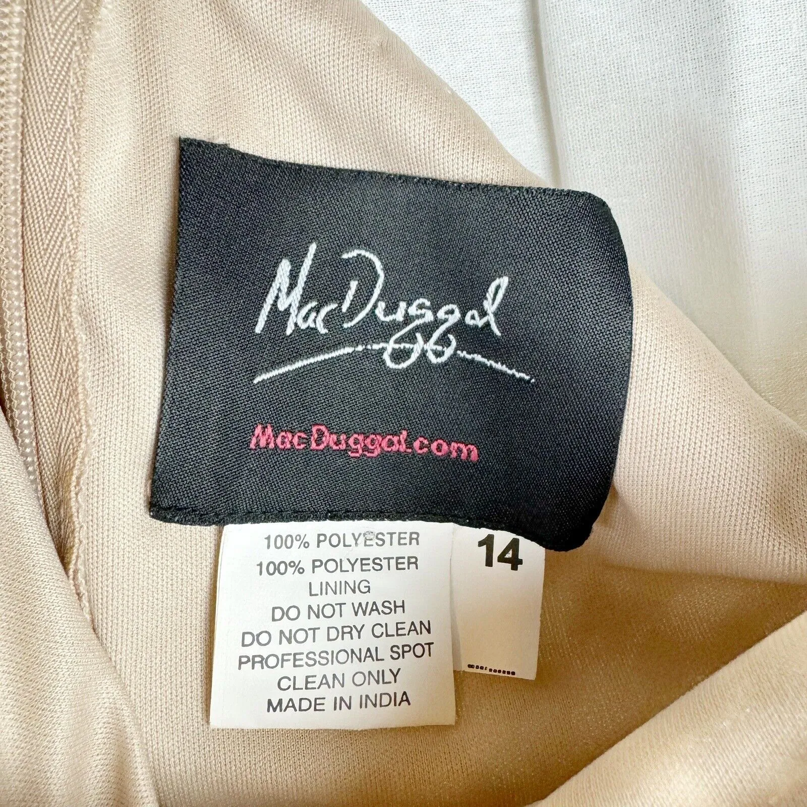 Mac Duggal Gold Silver Sequin One Shoulder Gown Slit Formal Dress Size 14 NWT - Image 6