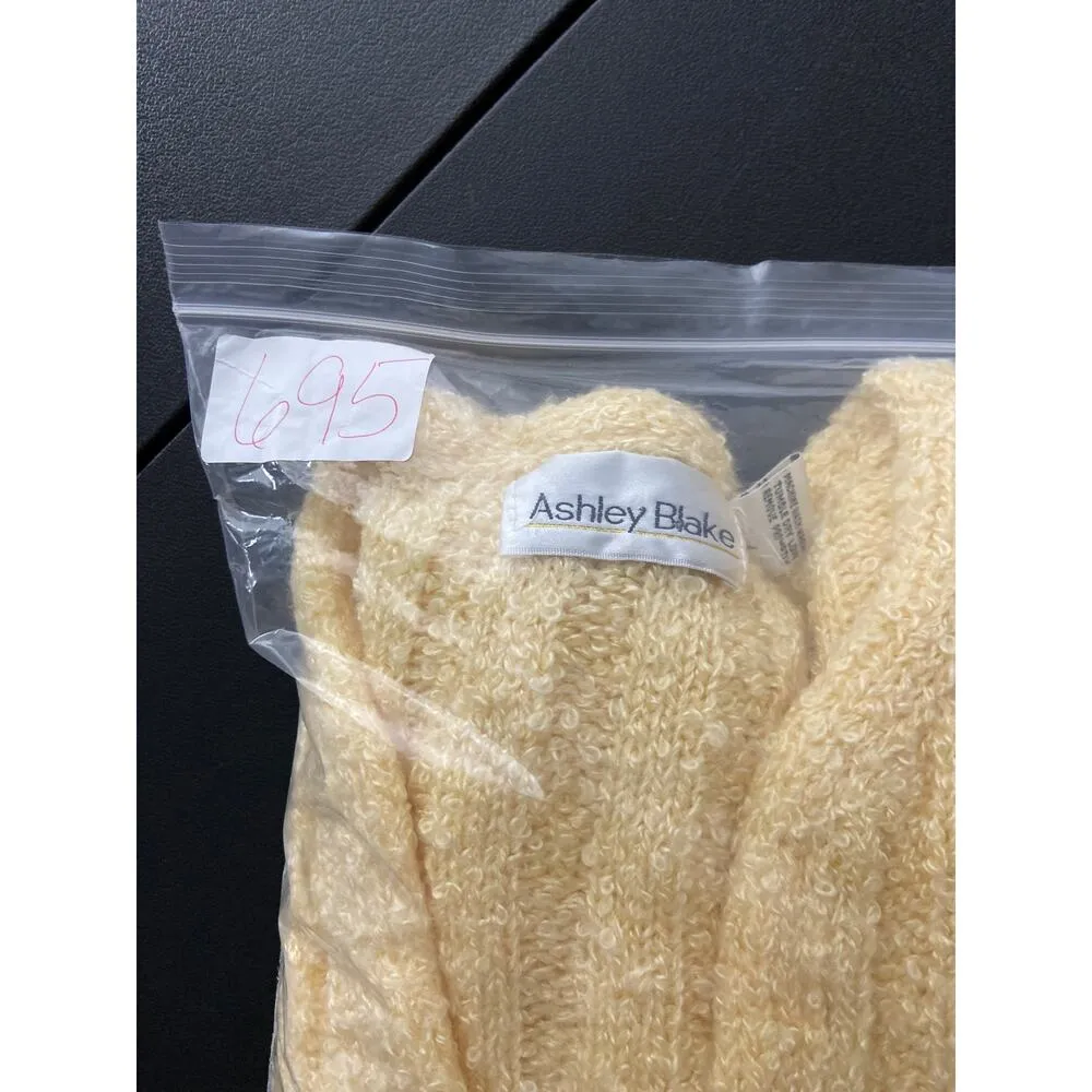 Ashley Blake Pearl Button Down Cardigan Womens M Long Sleeve V Neck Knit Yellow Size M - Image 11