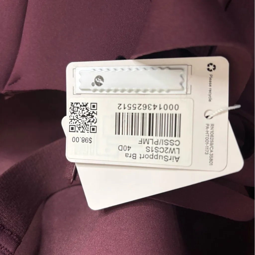 Lululemon AirSupport Bra High Support, C-DDD
Cups W2CS1S size 40D - Image 4