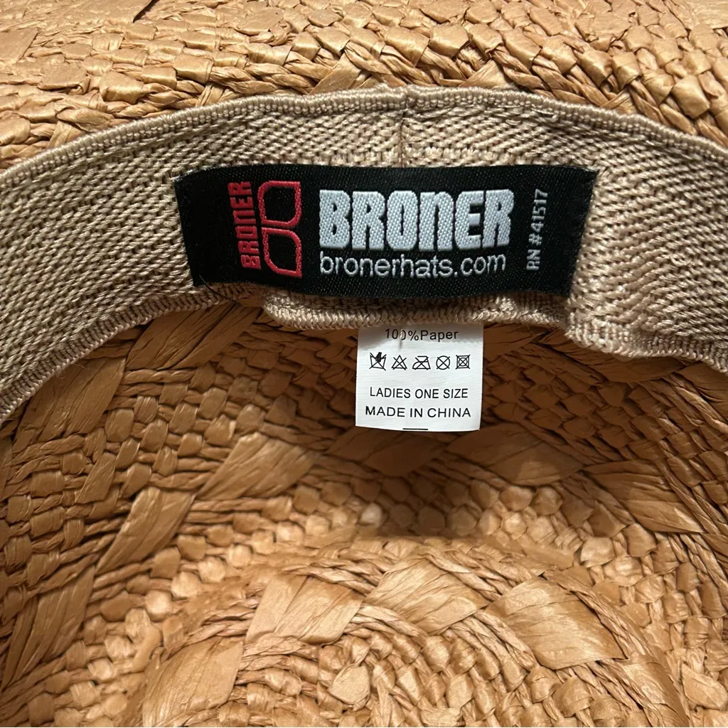 Wheat Straw Broner Hat Country Cowgirl Southern Style Ladies One Size Adult Tan - Image 6