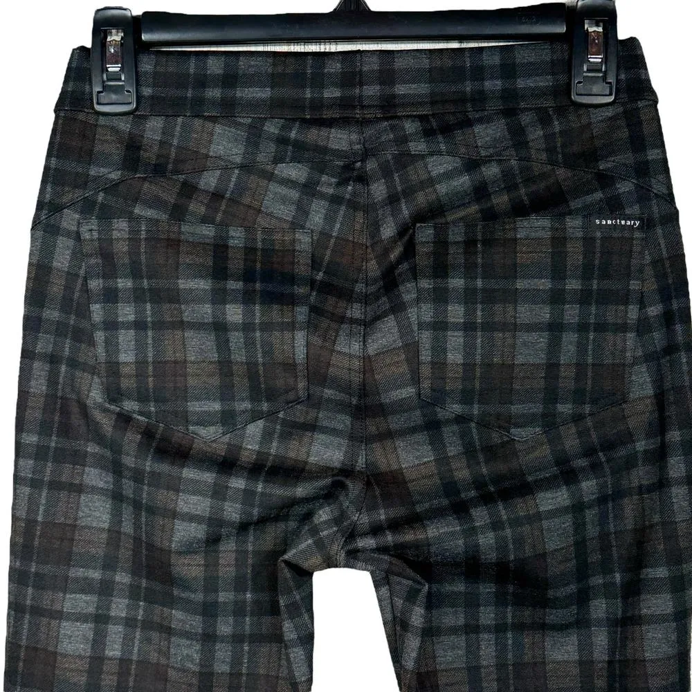 Sanctuary x Anthropologie Small Skinny Pants Plaid Pull - Image 4
