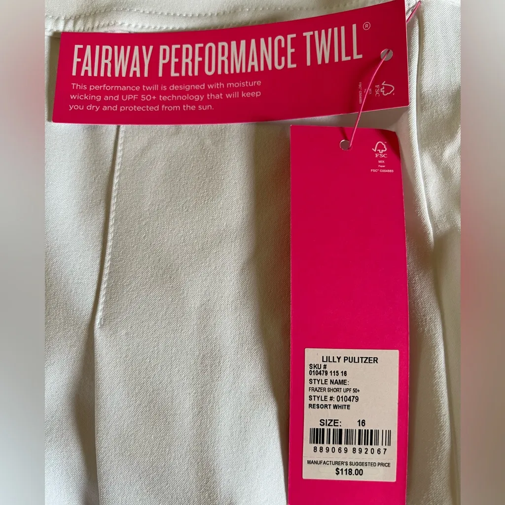 Lilly Pulitzer Pleated White Golf Skort. Women’s 16. NWT - Image 4