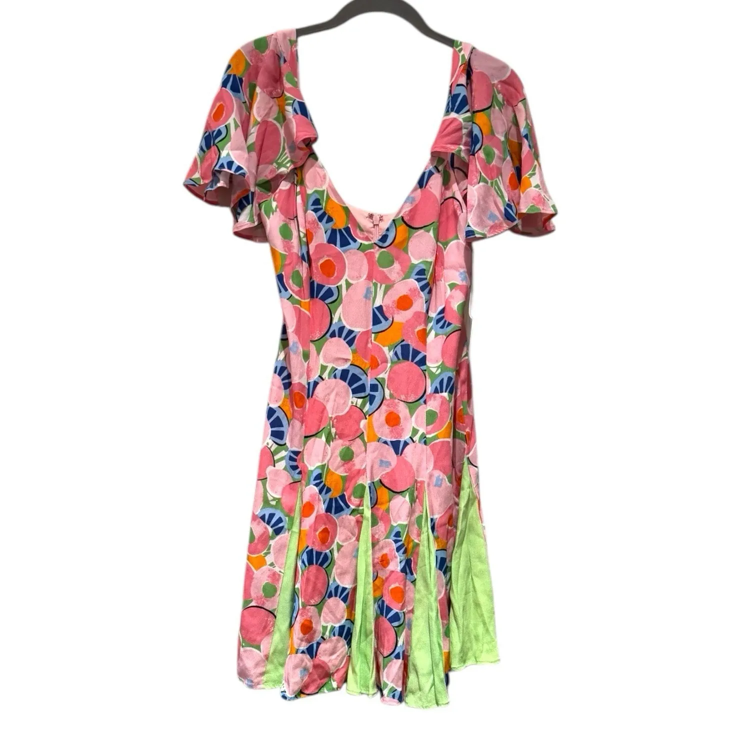 STAUD Colorful  Flirty Peaches Fruit Summer Sweet Chiquita Mini Dress Size 4 NWT - Image 3