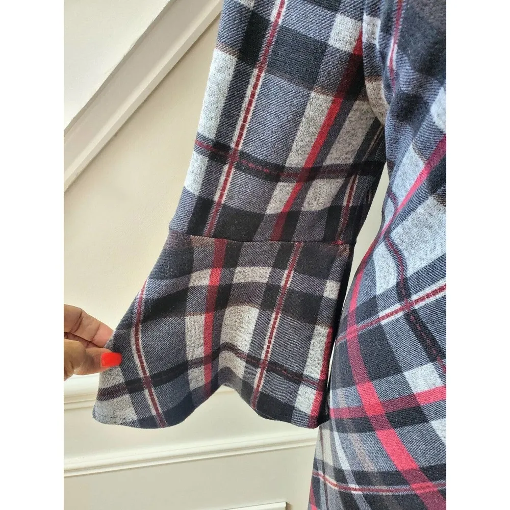 Jessica Howard Women Polyester Round Neck Long Sleeve Knee Length Dress Size 2X - Image 6