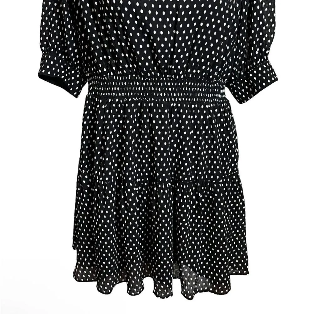 L'academie x Revolve The Selena Mini Dress Polka Dot Open Back Black A Line XXS - Image 10