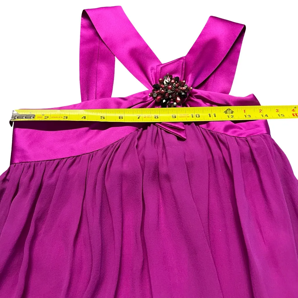 VTG Marc Bouwer Glamit! Silk Babydoll Cocktail Dress Size 0 Party Evening Prom Pink - Image 5