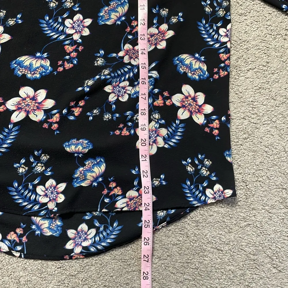 Pink Republic Navy Blue Floral Blouse | Size XL Juniors - Image 15